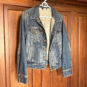 J. Crew Classic Blue Denim Jean 100% Cotton Jacket Sz M